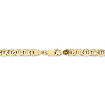 14k yellow gold 4.75mm anchor bracelet anklet choker necklace pendant chain
