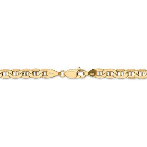 14k yellow gold 4.75mm anchor bracelet anklet choker necklace pendant chain