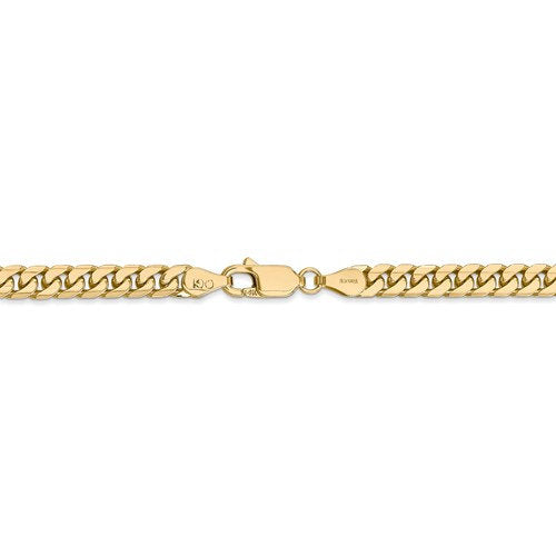 14k yellow gold 4.3mm miami cuban link bracelet anklet choker necklace pendant chain