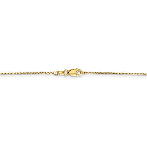 14k yellow gold 0.90mm cable bracelet anklet choker necklace pendant chain lobster clasp