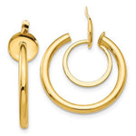 Charger l&#39;image dans la galerie, 14K Yellow Gold Non Pierced Clip On Round Hoop Earrings
