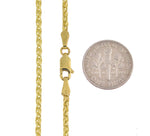 Kép betöltése a galériamegjelenítőbe: 14K Yellow Gold 2.25mm Parisian Wheat Bracelet Anklet Choker Necklace Pendant Chain
