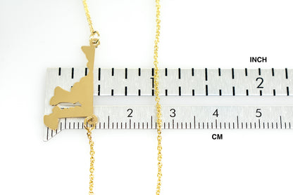 14k gold or sterling silver maryland md state name necklace personalized monogram