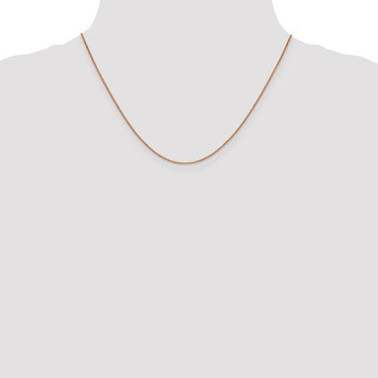 14k rose gold 0.9mm box link bracelet anklet choker necklace pendant chain