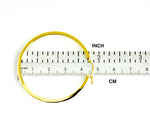 Carregar imagem no visualizador da galeria, 14k Yellow Gold Square Tube Round Hoop Earrings 45mm x 2mm
