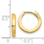 Load image into Gallery viewer, 14k Yellow Gold Classic Huggie Hinged Hoop Earrings 13mm x 13mm x 2mm
