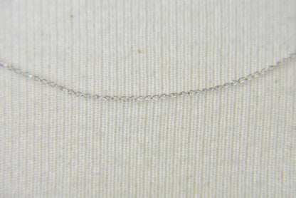 14k white gold 0.42mm thin curb bracelet anklet necklace choker pendant chain