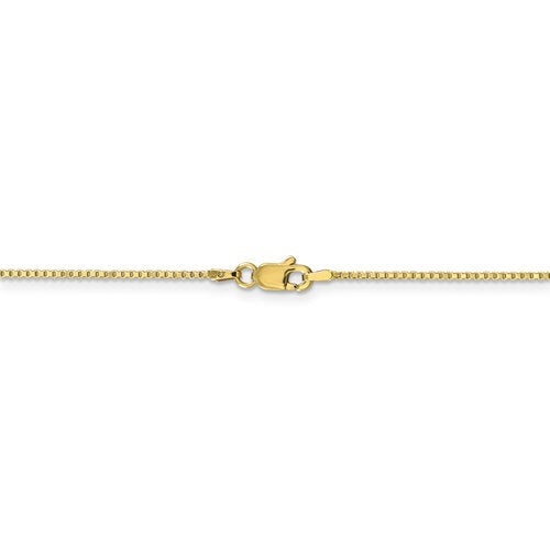 10k yellow gold 1mm box bracelet anklet choker necklace pendant chain