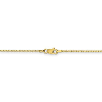 10k yellow gold 1mm box bracelet anklet choker necklace pendant chain