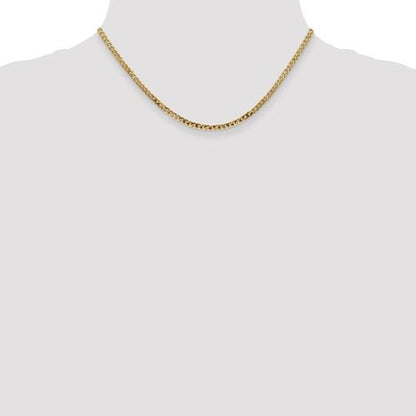 14k yellow gold 2.9mm beveled curb link bracelet anklet choker necklace pendant chain
