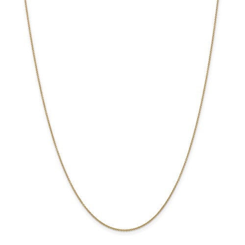 14k yellow gold 0.90mm cable bracelet anklet choker necklace pendant chain spring ring clasp