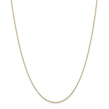 14k yellow gold 0.90mm cable bracelet anklet choker necklace pendant chain spring ring clasp