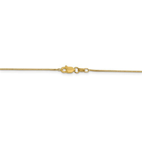 14k yellow gold 0.7mm box bracelet anklet choker necklace pendant chain