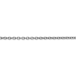 將圖片載入圖庫檢視器 14K White Gold 2.4mm Cable Bracelet Anklet Choker Necklace Pendant Chain
