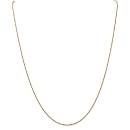 14k yellow gold 1.40mm classic round snake bracelet anklet necklace pendant chain