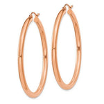 Load image into Gallery viewer, 14K Rose Gold Classic Round Hoop Earrings 45mm x 3mm
