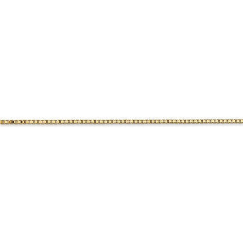 14k yellow gold 1.10mm box bracelet anklet choker necklace pendant chain