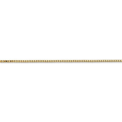 14k yellow gold 1.10mm box bracelet anklet choker necklace pendant chain