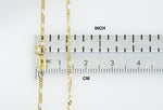 Load image into Gallery viewer, 14K Yellow Gold 1.25mm Flat Figaro Bracelet Anklet Choker Necklace Pendant Chain
