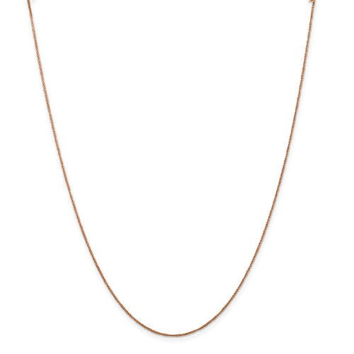 14K Rose Gold 0.70mm Rope Bracelet Anklet Choker Necklace Pendant Chain