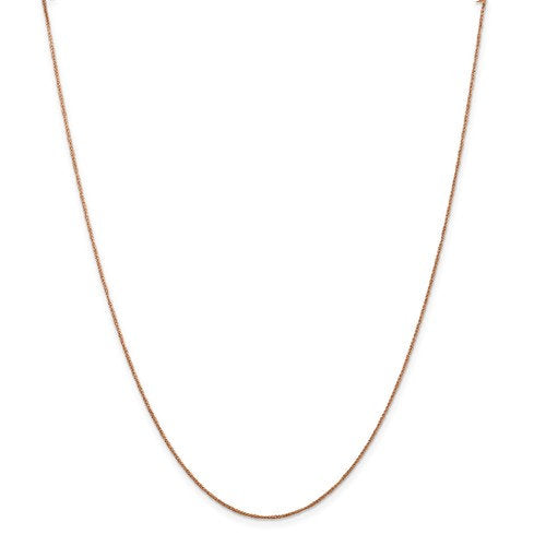 14k rose gold 0.70mm rope bracelet anklet choker necklace pendant chain