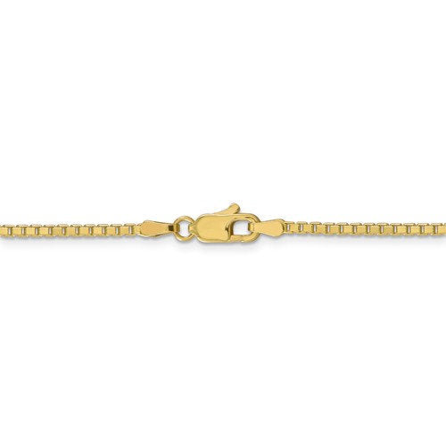 10k yellow gold 2mm box bracelet anklet choker necklace pendant chain