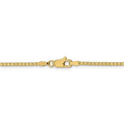 10k yellow gold 2mm box bracelet anklet choker necklace pendant chain
