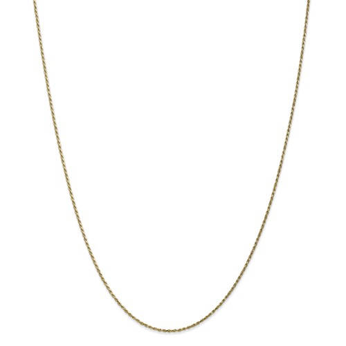 10k yellow gold 1.15mm polished diamond cut rope bracelet anklet choker pendant necklace chain
