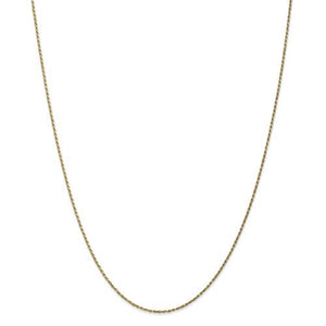 10k Yellow Gold 1.15mm Polished Diamond Cut Rope Bracelet Anklet Choker Pendant Necklace Chain