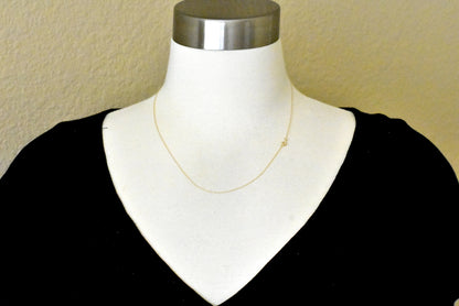 14k yellow gold 0.5mm thin cable rope necklace choker pendant chain