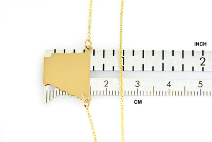 14k gold or sterling silver arkansas ar state necklace personalized monogram