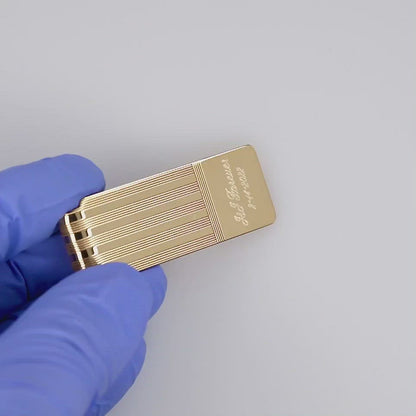 14k Solid Yellow Gold Money Clip Personalized Engraved Monogram