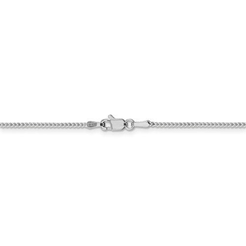 14k white gold 1mm franco bracelet anklet choker necklace pendant chain
