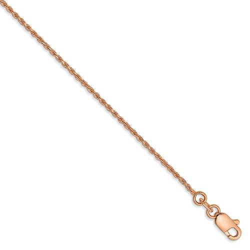 14k rose gold 1mm diamond cut rope bracelet anklet choker necklace pendant chain