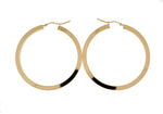 Load image into Gallery viewer, 14K Yellow Gold Square Tube Round Hoop Earrings 45mm x 3mm
