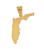 Lataa kuva Galleria-katseluun, 14K Gold or Sterling Silver Florida FL State Map Pendant Charm Personalized Monogram

