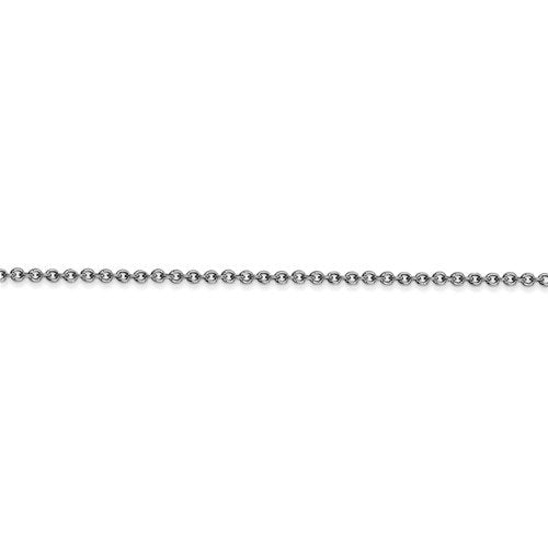 14k white gold 1.6mm cable bracelet anklet choker necklace pendant chain
