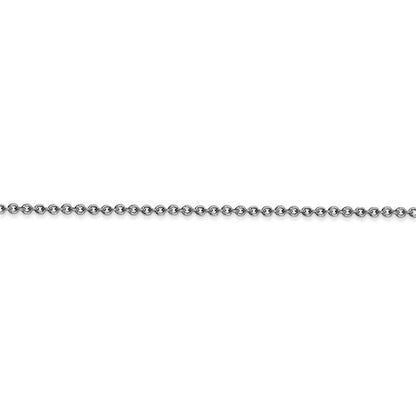 14k white gold 1.6mm cable bracelet anklet choker necklace pendant chain