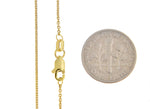Lataa kuva Galleria-katseluun, 14K Yellow Gold 0.95mm Diamond Cut Cable Layering Bracelet Anklet Choker Necklace Pendant Chain
