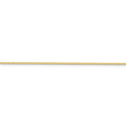 14k yellow gold 1.4mm octagonal snake bracelet anklet necklace choker pendant chain