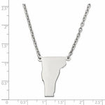 Load image into Gallery viewer, 14K Gold or Sterling Silver Vermont VT State Name Necklace Personalized Monogram
