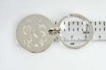 將圖片載入圖庫檢視器 Engravable Sterling Silver Round Key Holder Ring Keychain Personalized Engraved Monogram
