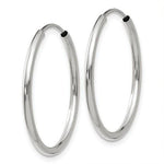 Load image into Gallery viewer, 14k White Gold Classic Endless Round Hoop Earrings 21mm x 1.5mm

