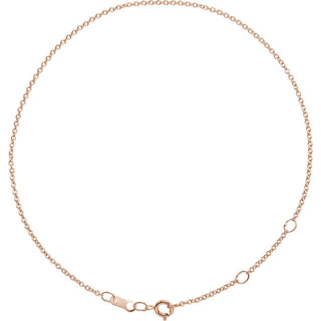 platinum 18k 14k 10k yellow rose white gold 1mm cable bracelet anklet choker necklace pendant chain