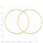Lade das Bild in den Galerie-Viewer, 14k Yellow Gold Extra Large Endless Round Hoop Earrings 52mm x 1.25mm
