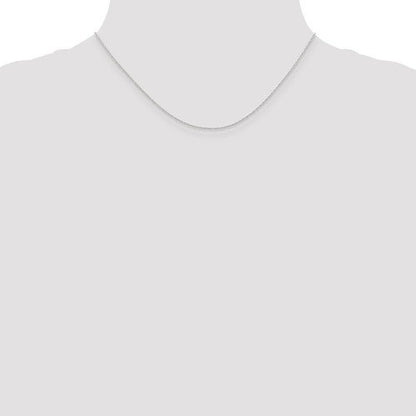 14k white gold 0.6mm cable rope necklace choker pendant chain