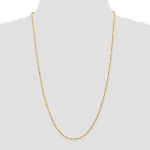 14k yellow gold 1.5mm parisian wheat bracelet anklet choker necklace pendant chain