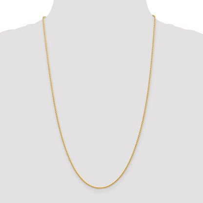 14k yellow gold 1.5mm parisian wheat bracelet anklet choker necklace pendant chain