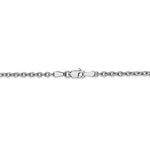 Indlæs billede til gallerivisning 14K White Gold 2.4mm Cable Bracelet Anklet Choker Necklace Pendant Chain
