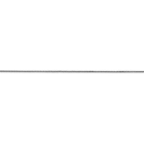 14k white gold 0.8mm spiga wheat choker necklace pendant chain